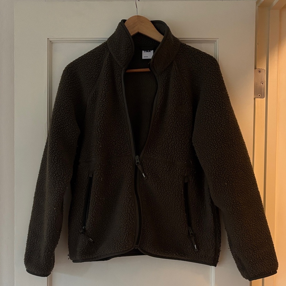 TNA Dark Green Fleece Jacket